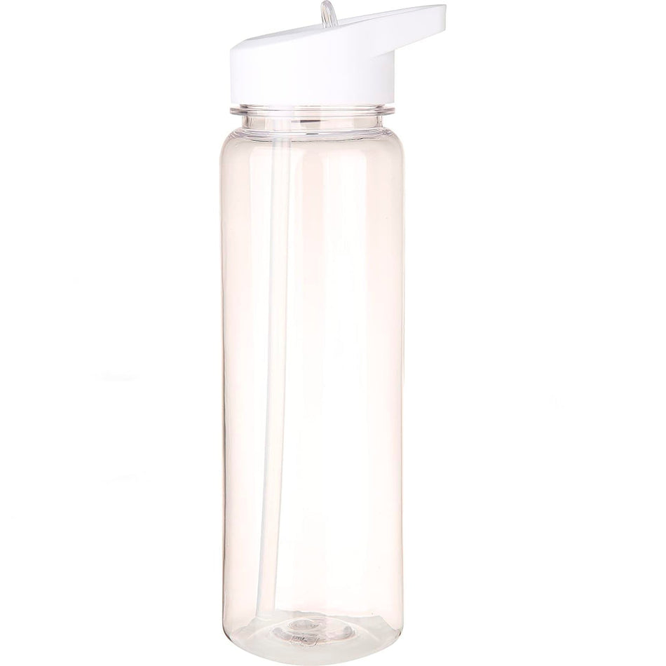 Luminqua Transparent 24 oz Sports Hydration Bottle with Straw, BPA-Free